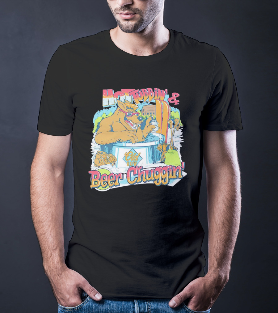 Old Row Hot Tubbin’ And Beer Chuggin’ Wolf T-Shirt