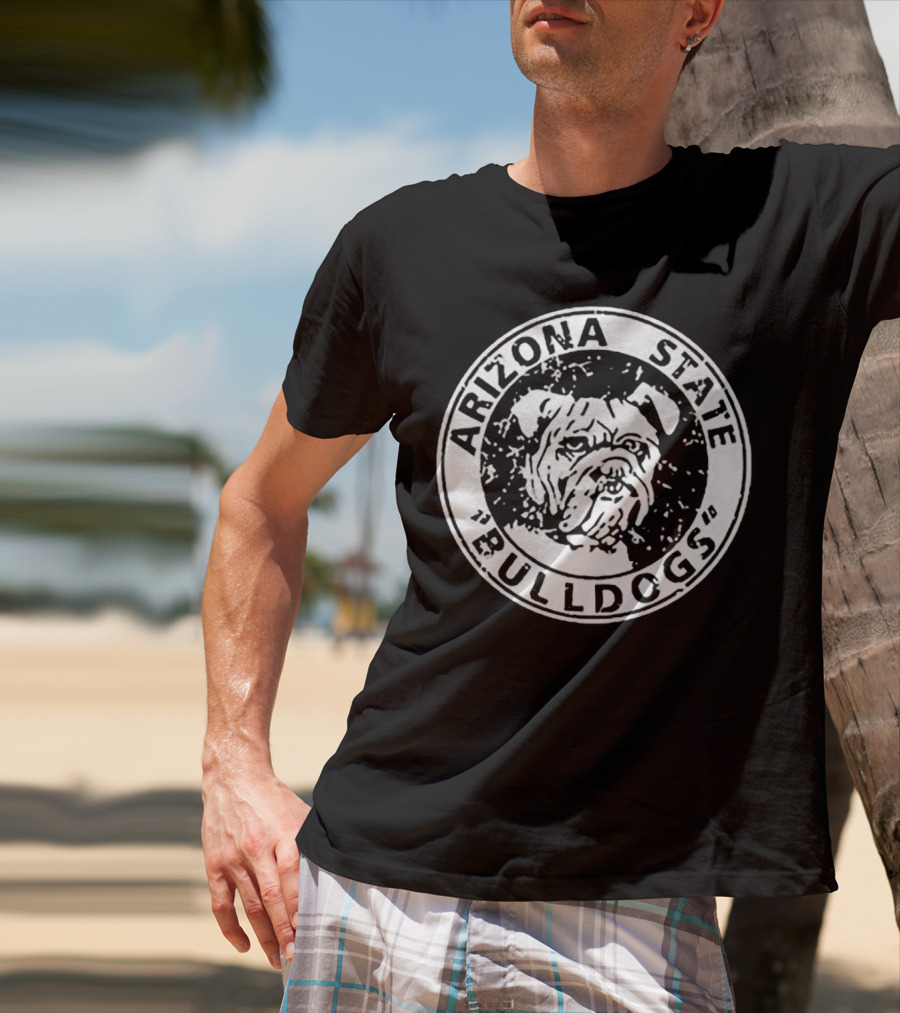 Arizona State Bulldogs Vintage Logo Circular Emblem T-Shirt