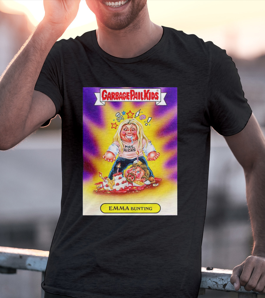 Garbage Pail Kids Emma Bunting Mrs. Hicks Caricature T-Shirt