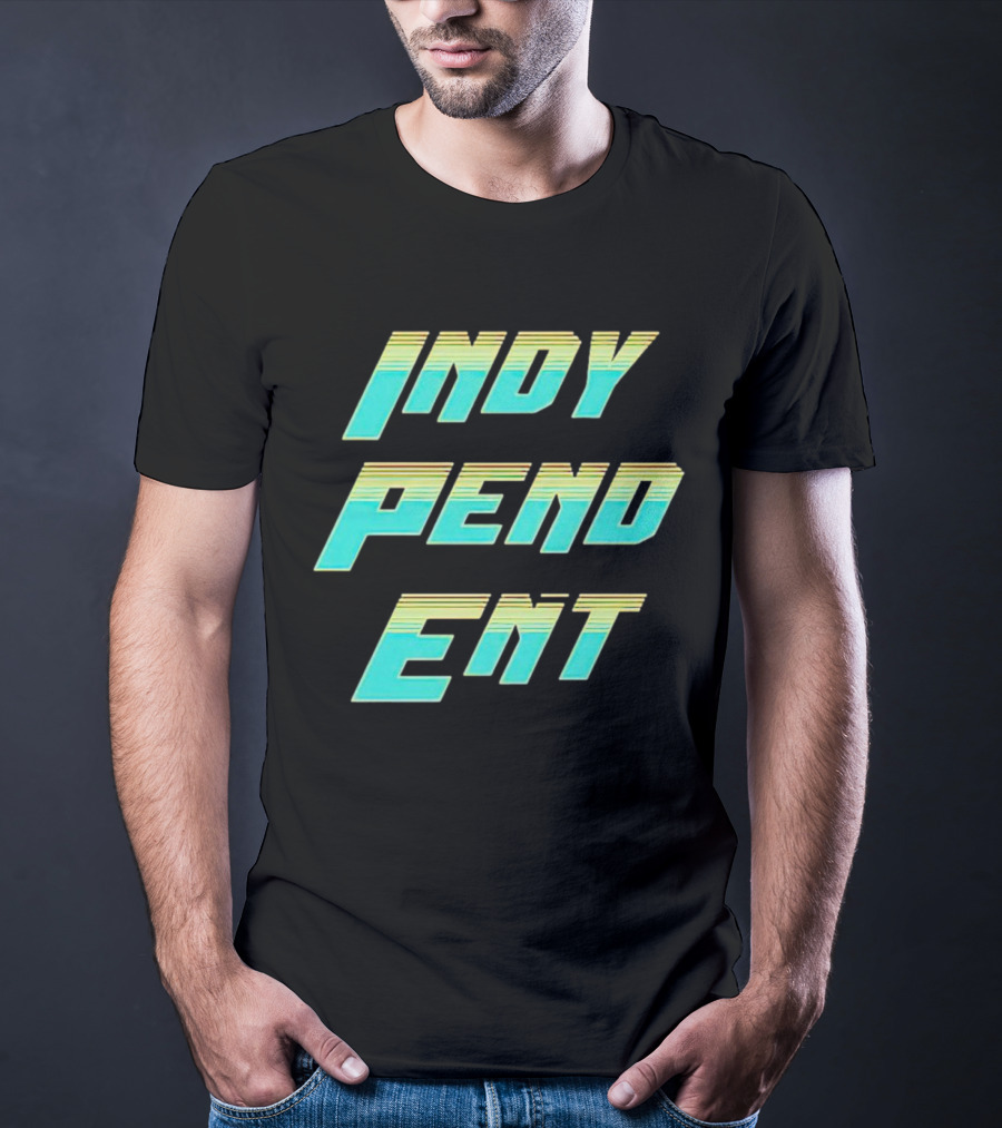 Indy Pend Ent Retro-style Text T-Shirt