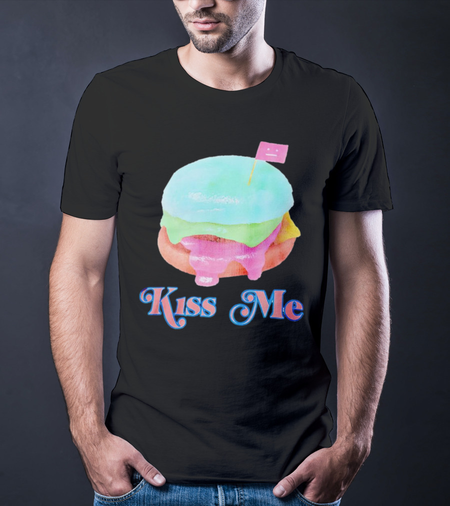 Kiss Me Pastel Burger Flag T-Shirt