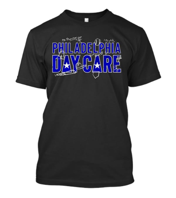 Philadelphia Daycare Mr. Thompson Football Whistle Philly T-Shirt