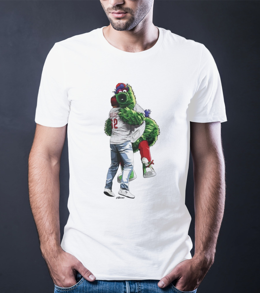 Jason Kelce Phillie Phanatic Hug Philadelphia Phillies T-Shirt