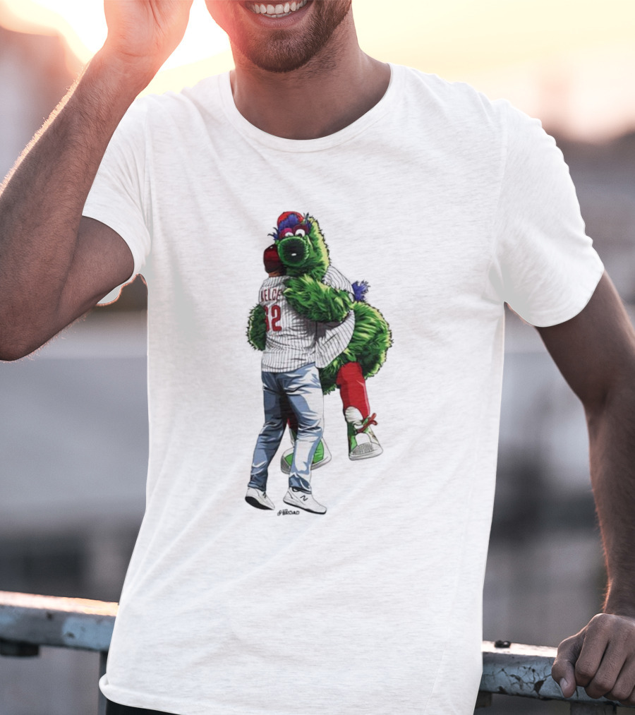 Jason Kelce Phillie Phanatic Hug Philadelphia Phillies T-Shirt