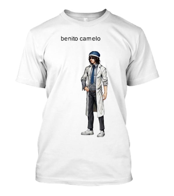Benito Camelo Cartoon Character With Blue Cap And Lab Coat T-Shirt