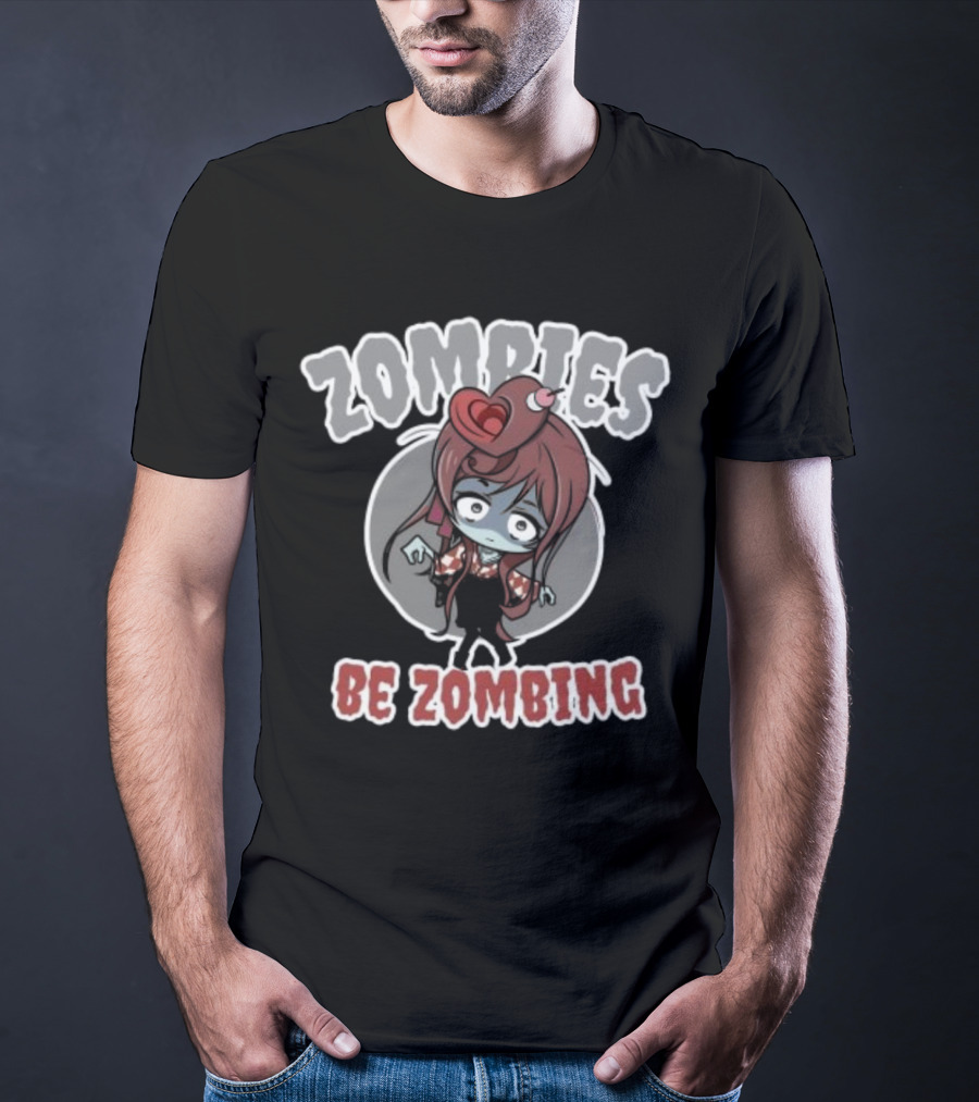 Zombies Be Zombing Cute Halloween Zombie Girl T-Shirt