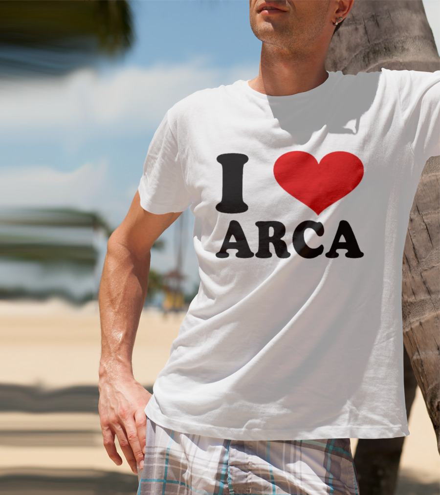 I Heart Arca Bold Text With Red Heart T-Shirt