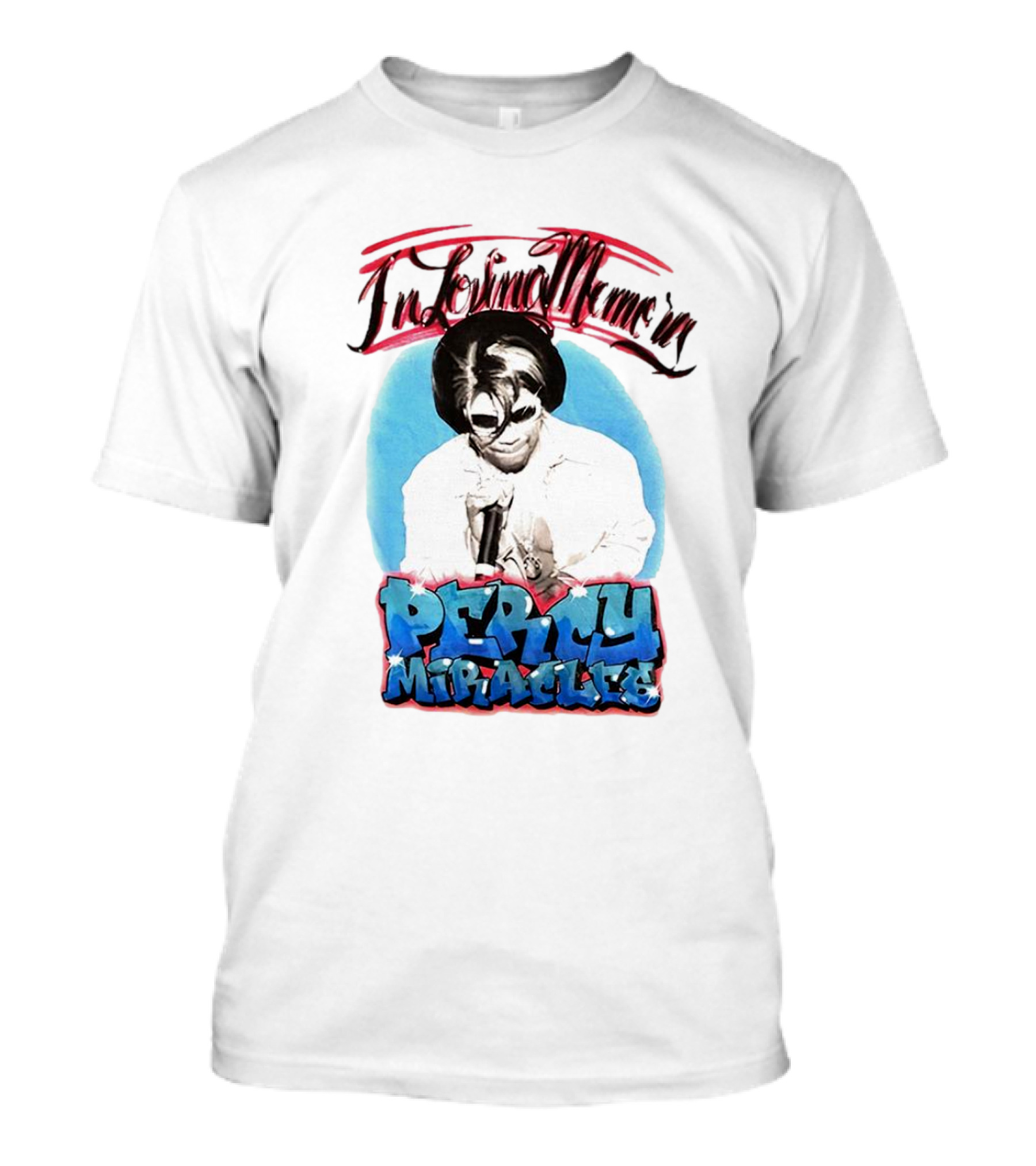 In Loving Memory Percy Miracles Blue And Pink Retro T-Shirt