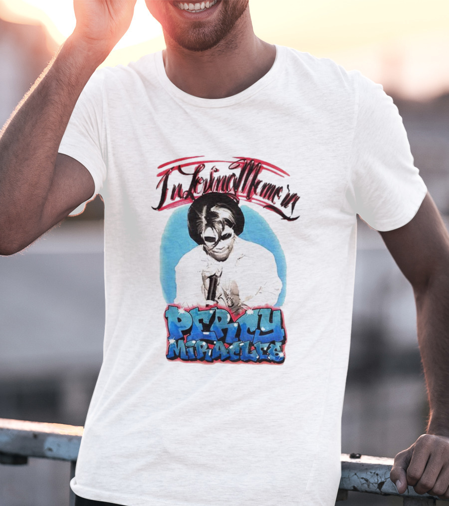 In Loving Memory Percy Miracles Blue And Pink Retro T-Shirt