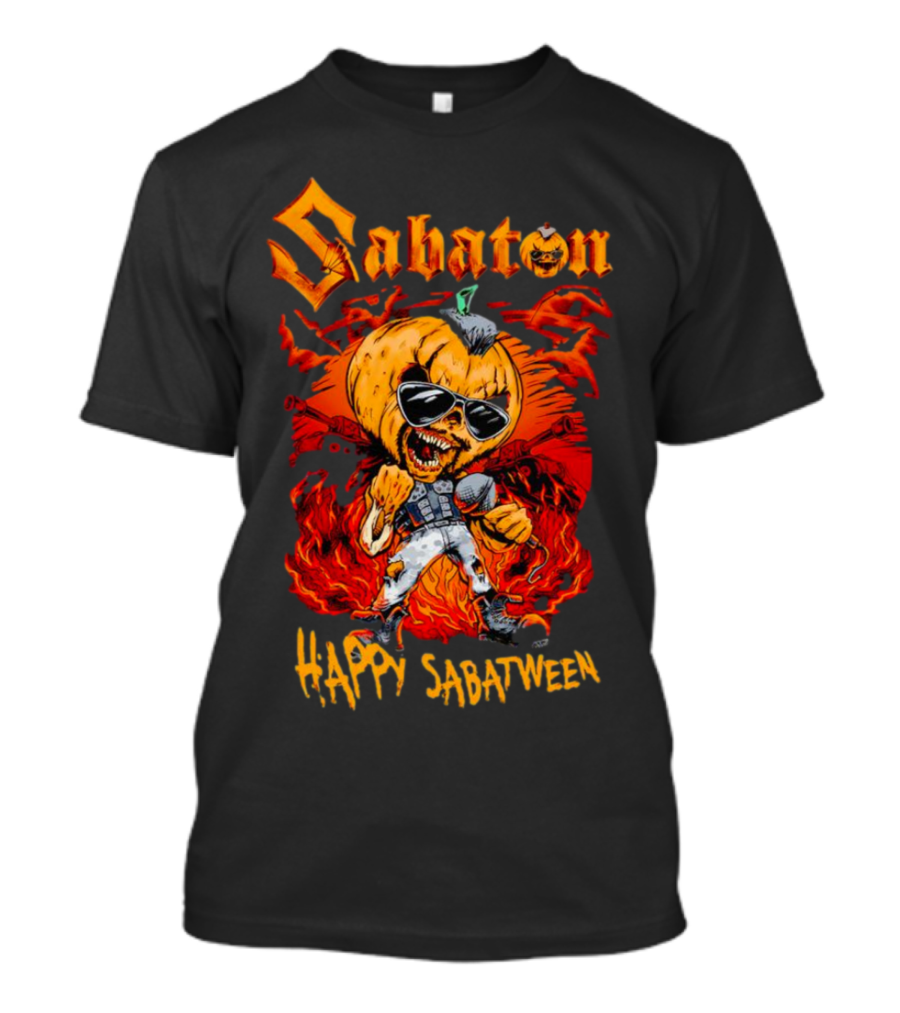 Sabaton Pumpkin Mic Sunglasses Happy Sabatween Halloween T-Shirt