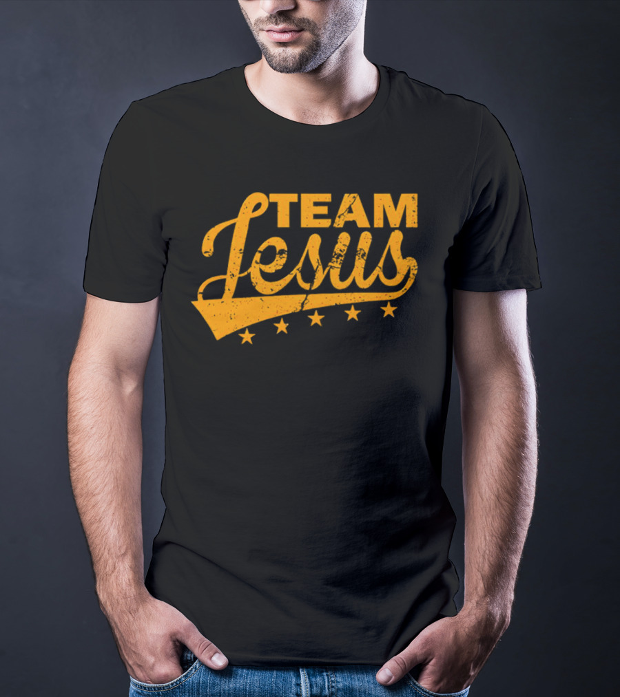 Team Jesus Vintage Style Retro Stars T-Shirt
