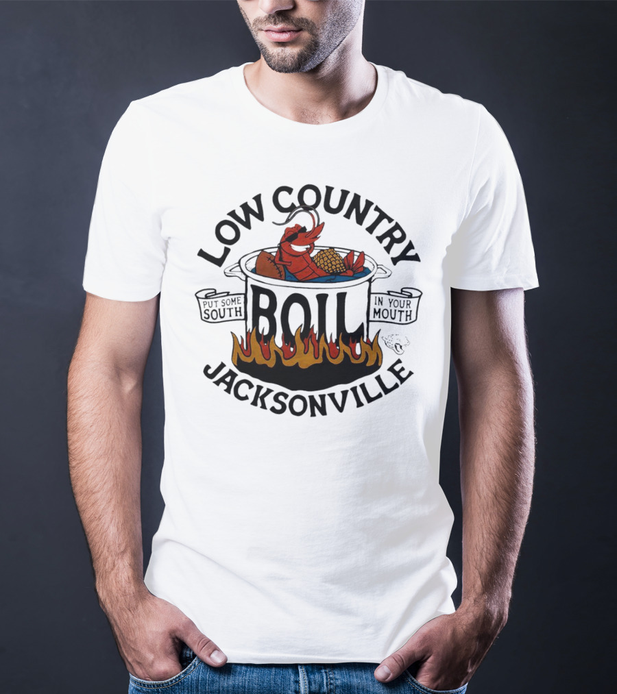 Low Country Boil Put Some South In Your Mouth Jacksonville Jaguars T-Shirt