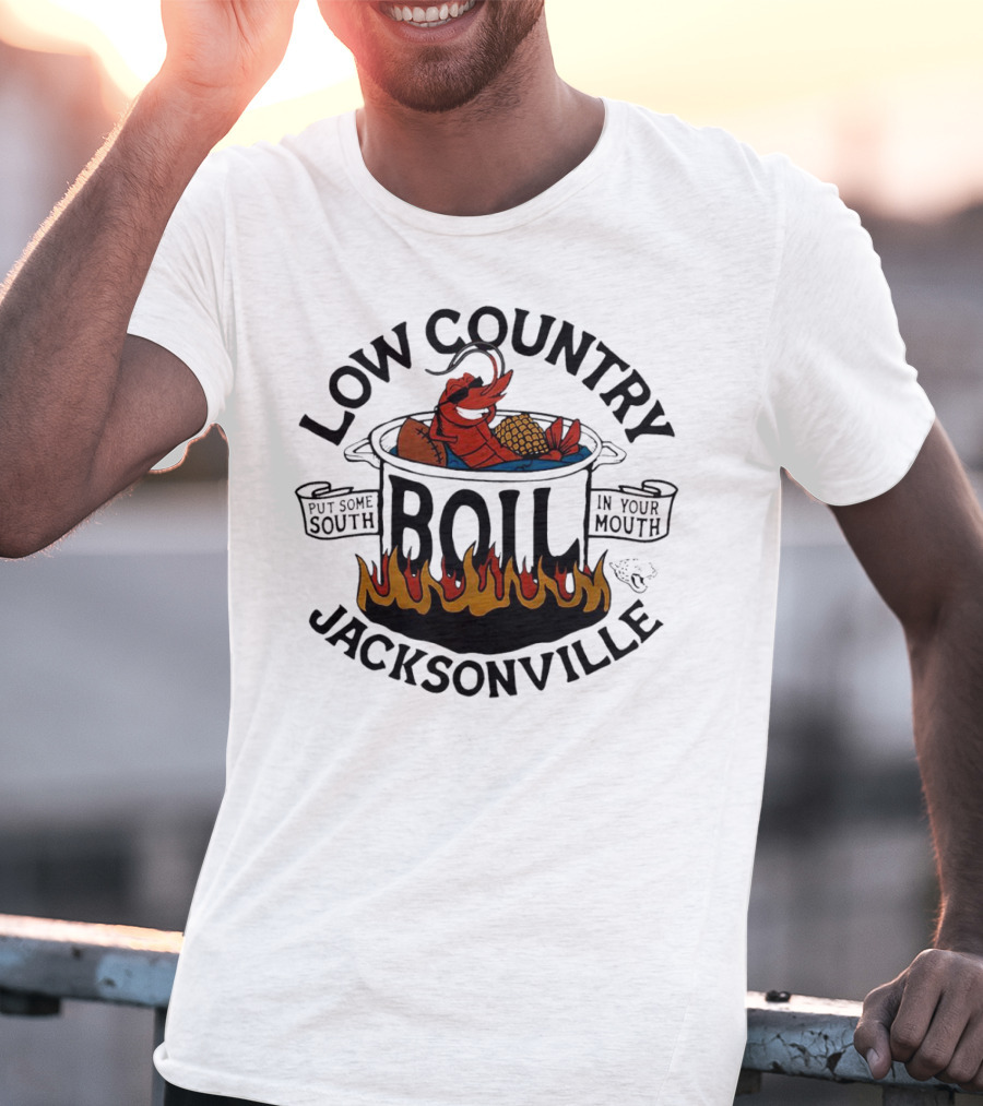 Low Country Boil Put Some South In Your Mouth Jacksonville Jaguars T-Shirt