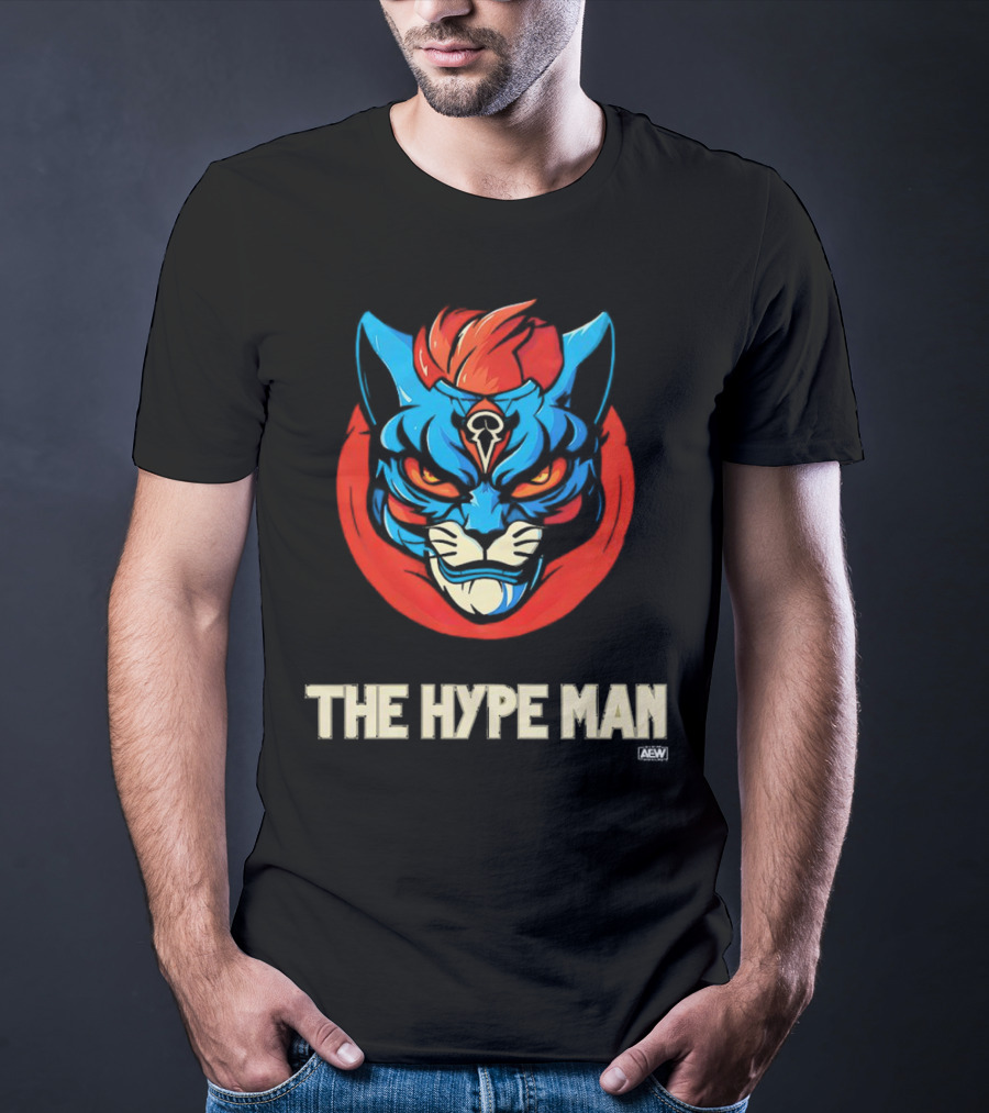 AEW Alex Abrahantes The Hype Man Fierce Cat Head T-Shirt