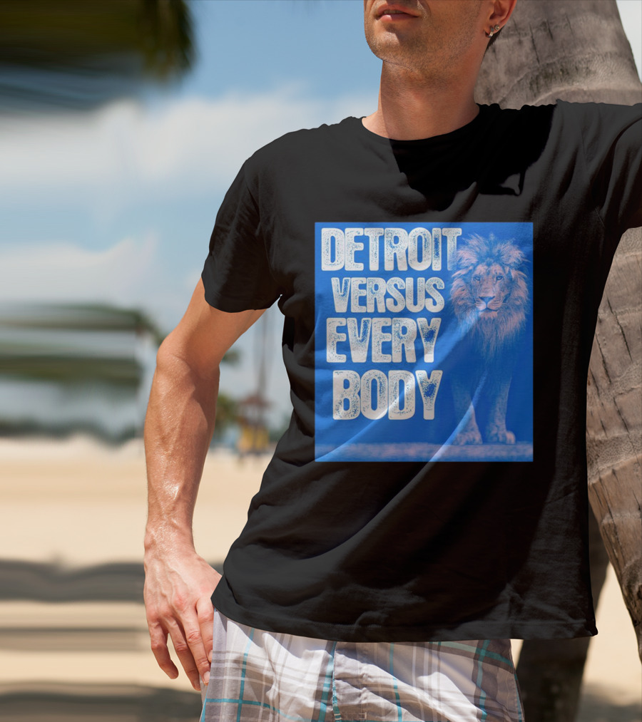 Detroit Lions Versus Everybody Lion T-Shirt