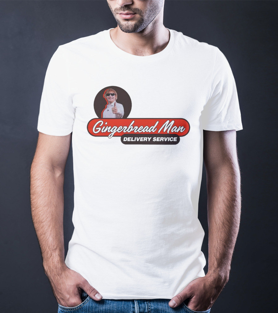 Gingerbread Man Delivery Service Cool Thumbs Up T-Shirt