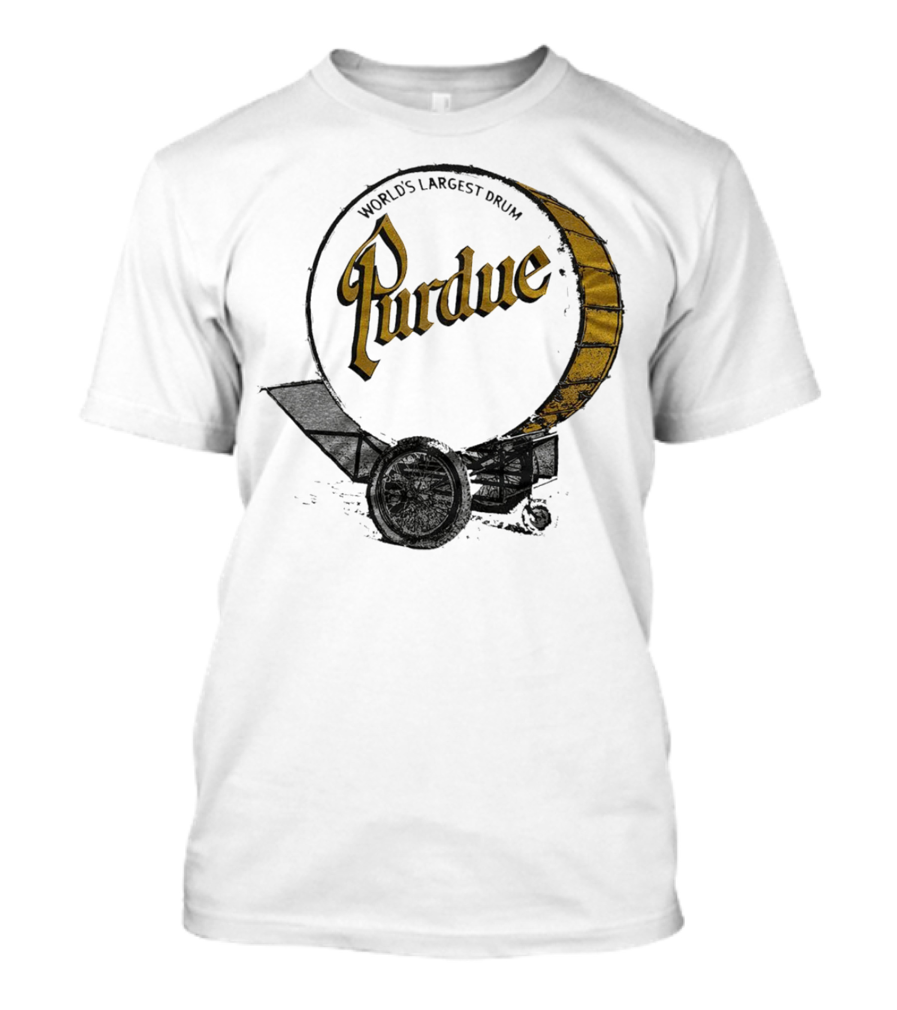 World's Largest Drum Purdue Black And Gold Band Heritage T-Shirt