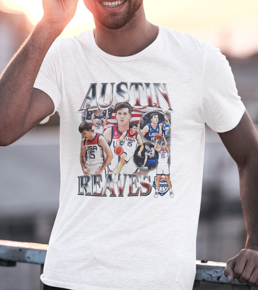 Austin Reaves USA National Basketball Team Highlights And Portrait Collection T-Shirt