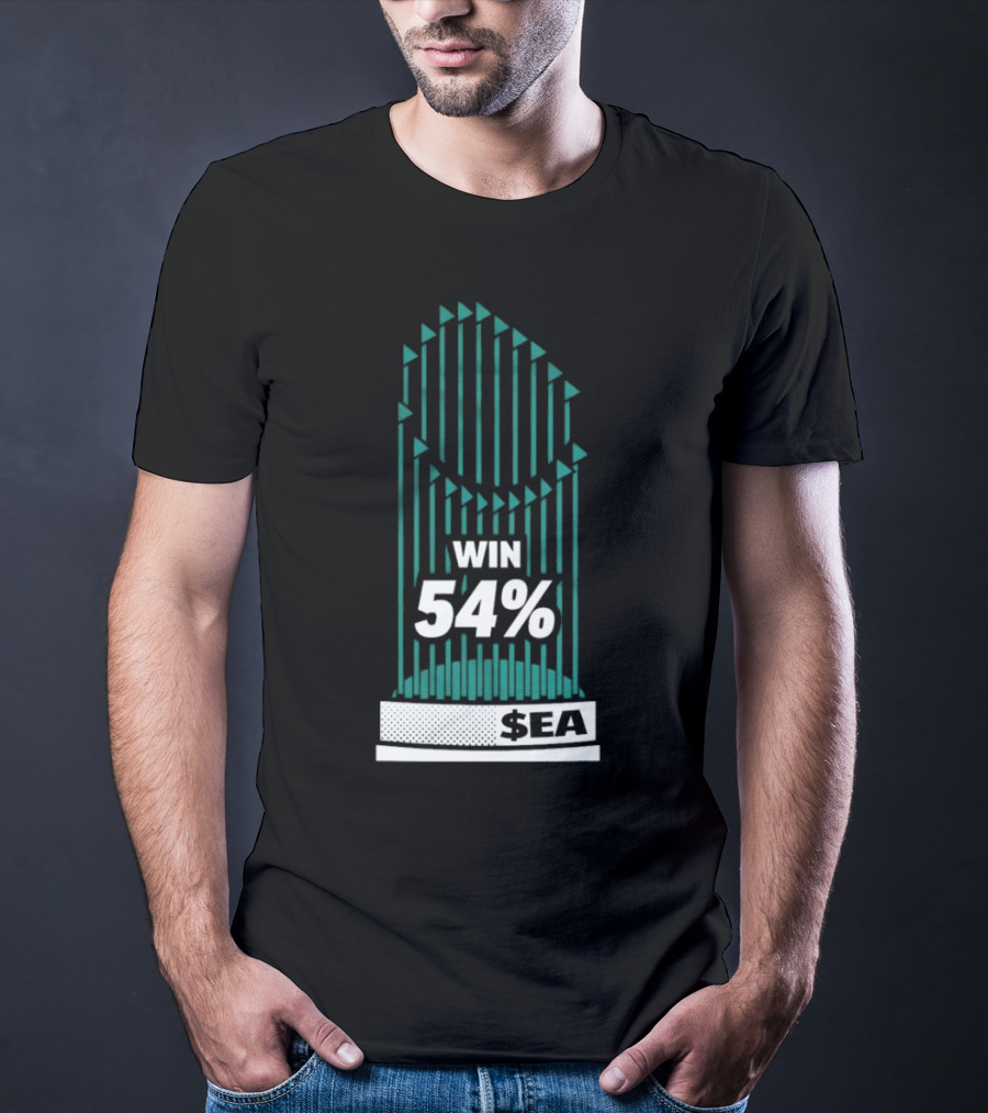 Seattle Mariners Win 54% $SEA Iconic Trophy T-Shirt