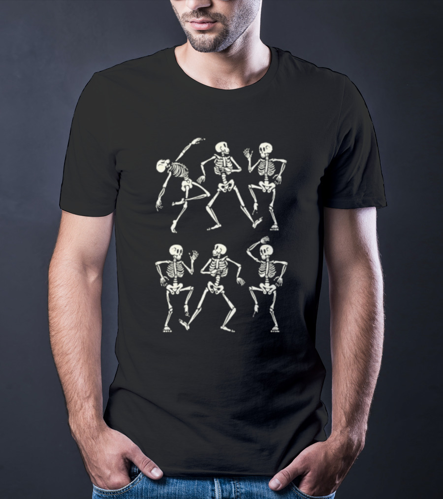 Skeletons Dance Halloween Party Vibes T-Shirt