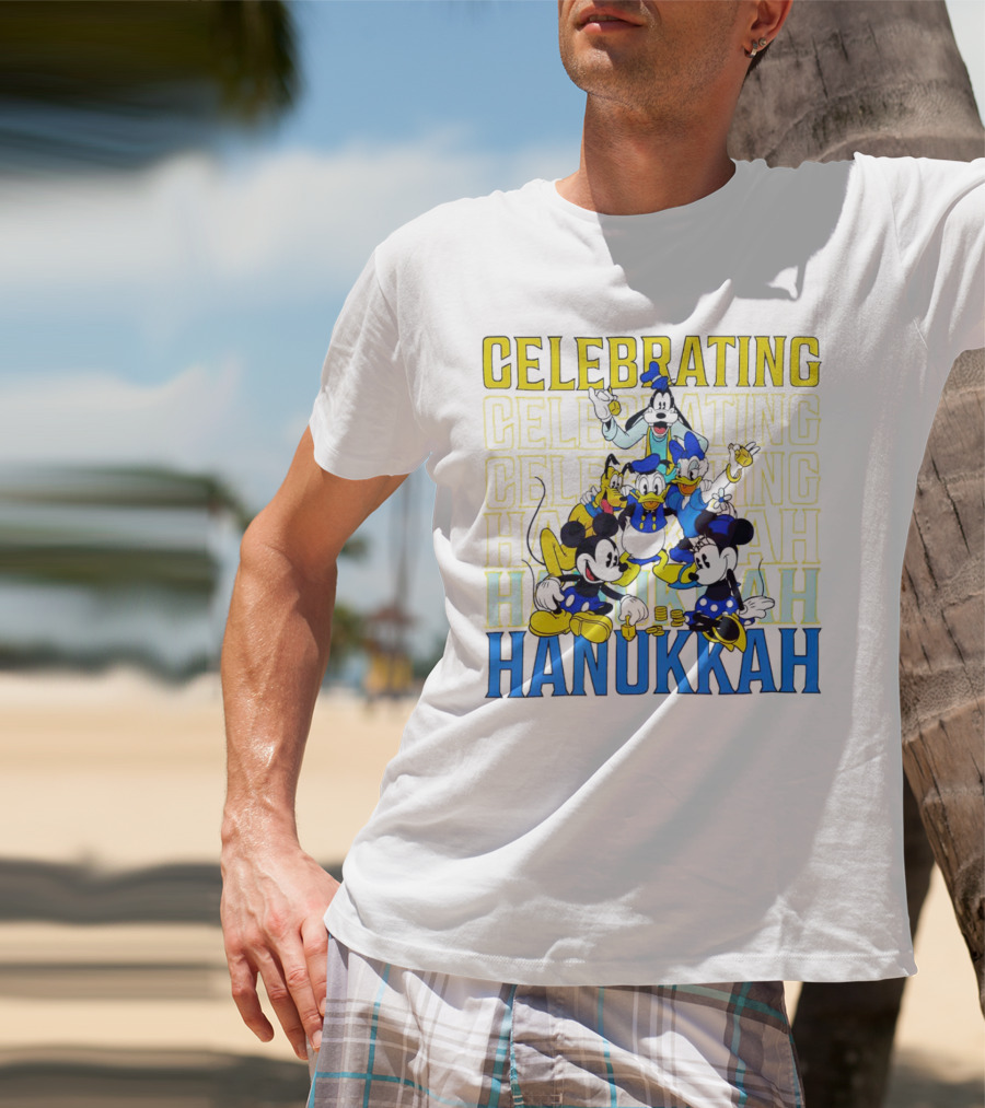 Celebrating Hanukkah Mickey Mouse And Friends T-Shirt