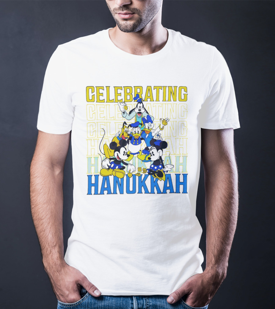 Celebrating Hanukkah Mickey Mouse And Friends T-Shirt