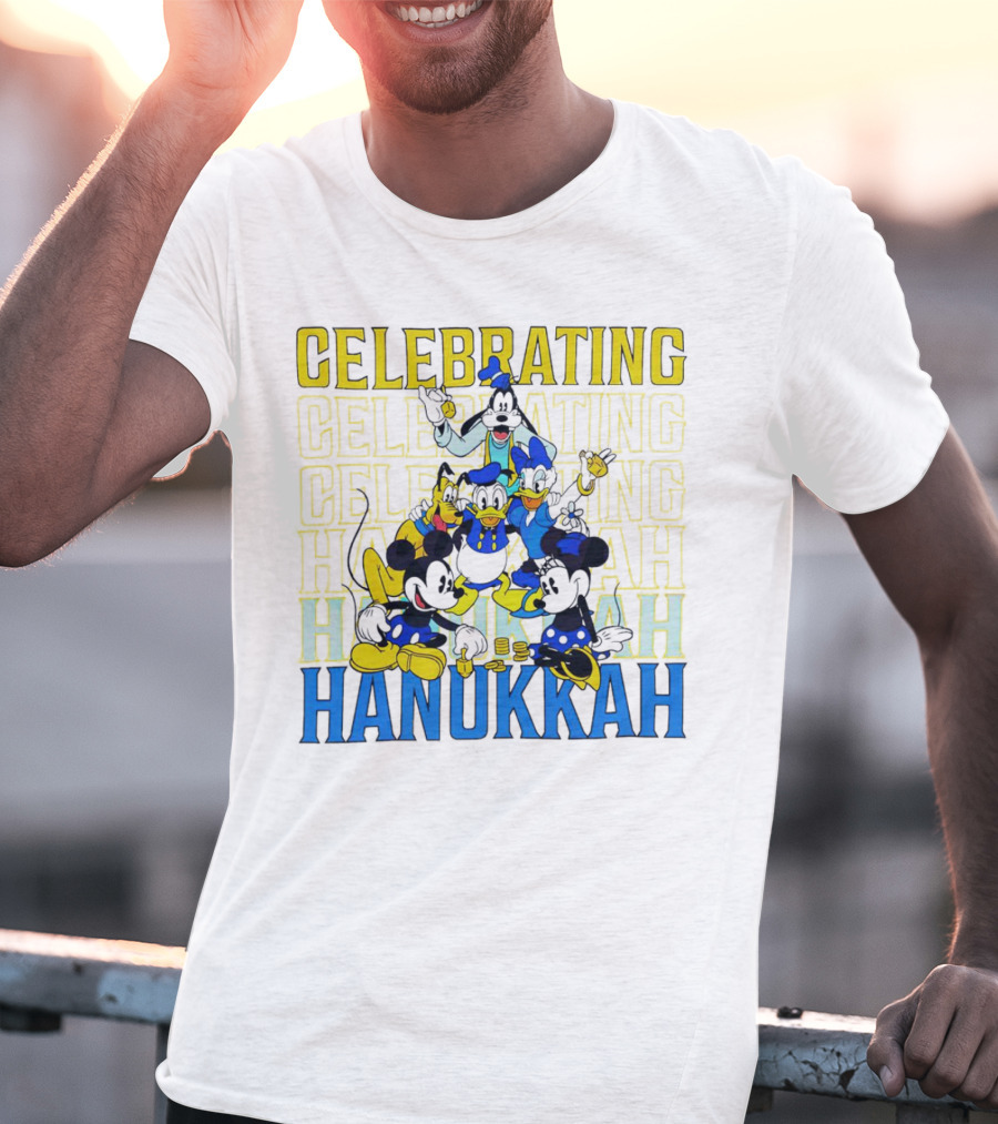 Celebrating Hanukkah Mickey Mouse And Friends T-Shirt