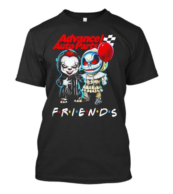 Advance Auto Parts Pennywise Jack Skellington Friends Halloween Red Balloon T-Shirt