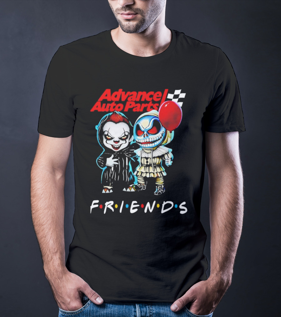 Advance Auto Parts Pennywise Jack Skellington Friends Halloween Red Balloon T-Shirt