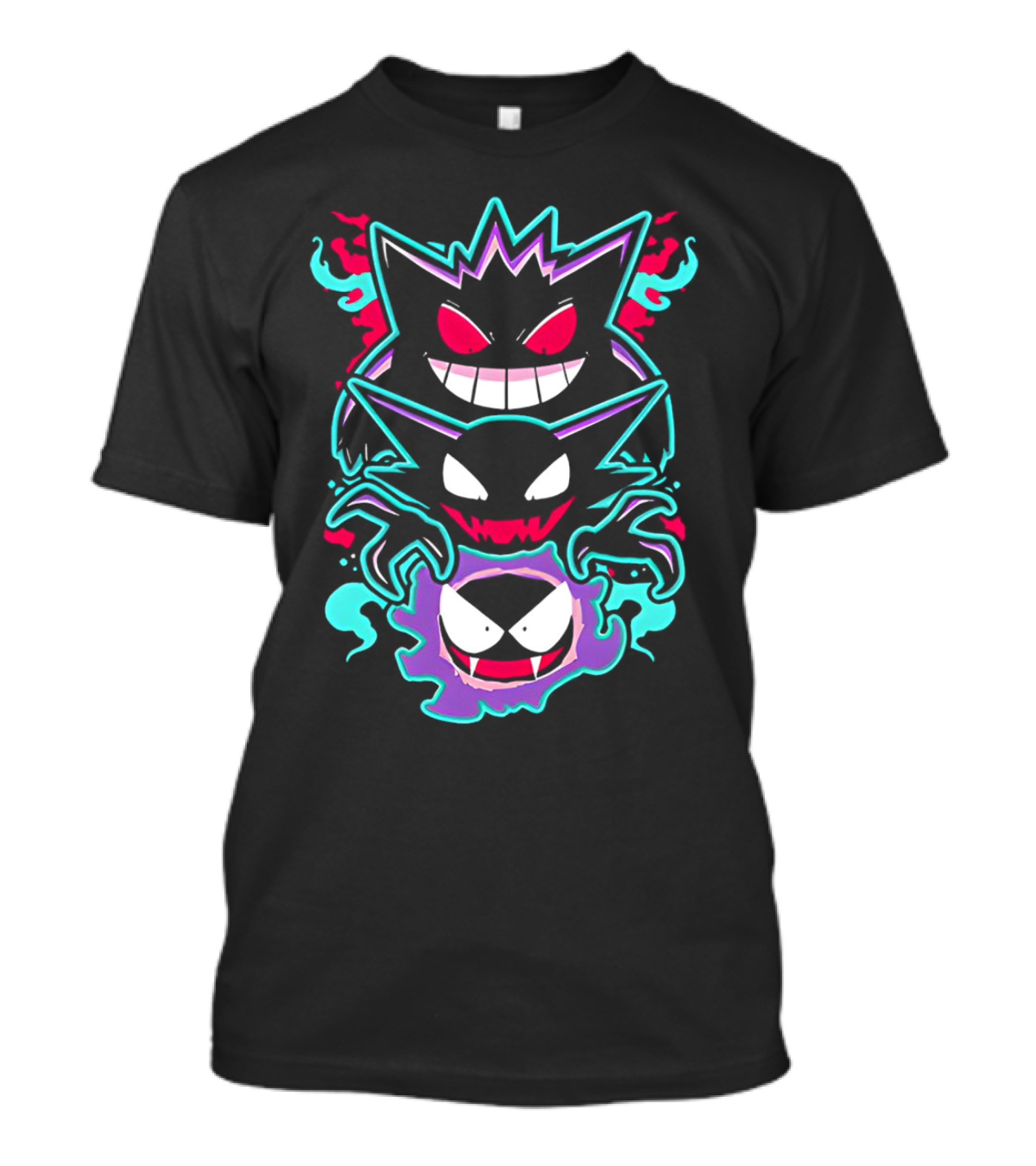 Pokemon Gengar Haunter Gastly Ghostly Trio T-Shirt