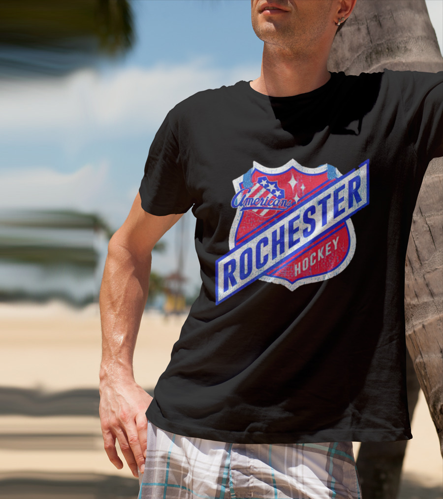 Rochester Americans Hockey Shield Badge T-Shirt