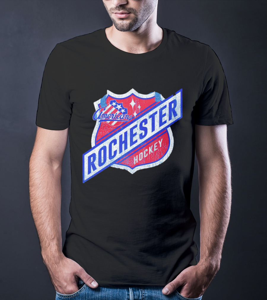 Rochester Americans Hockey Shield Badge T-Shirt