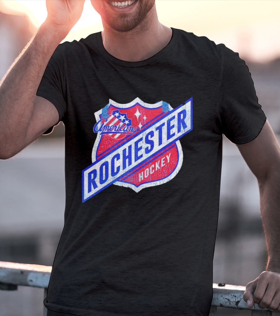 Rochester Americans Hockey Shield Badge T-Shirt