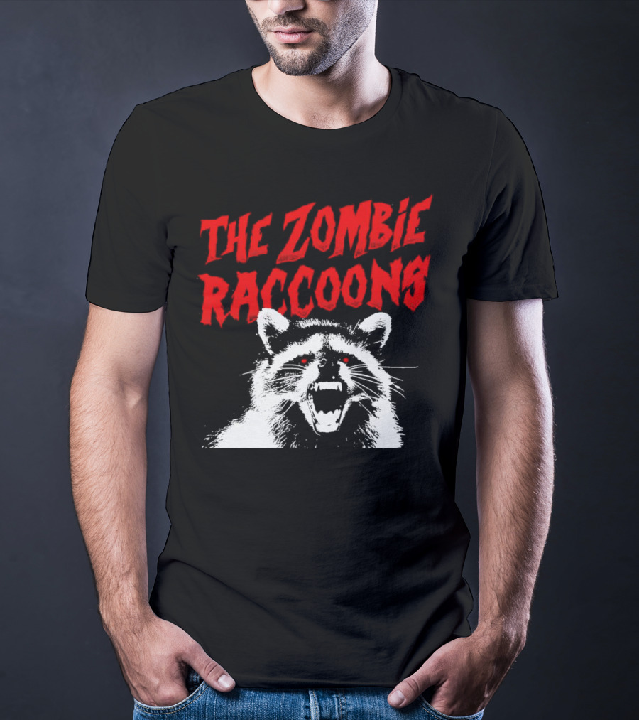 The Zombie Raccoons Fierce Creature Horror T-Shirt