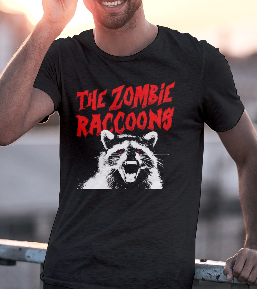 The Zombie Raccoons Fierce Creature Horror T-Shirt