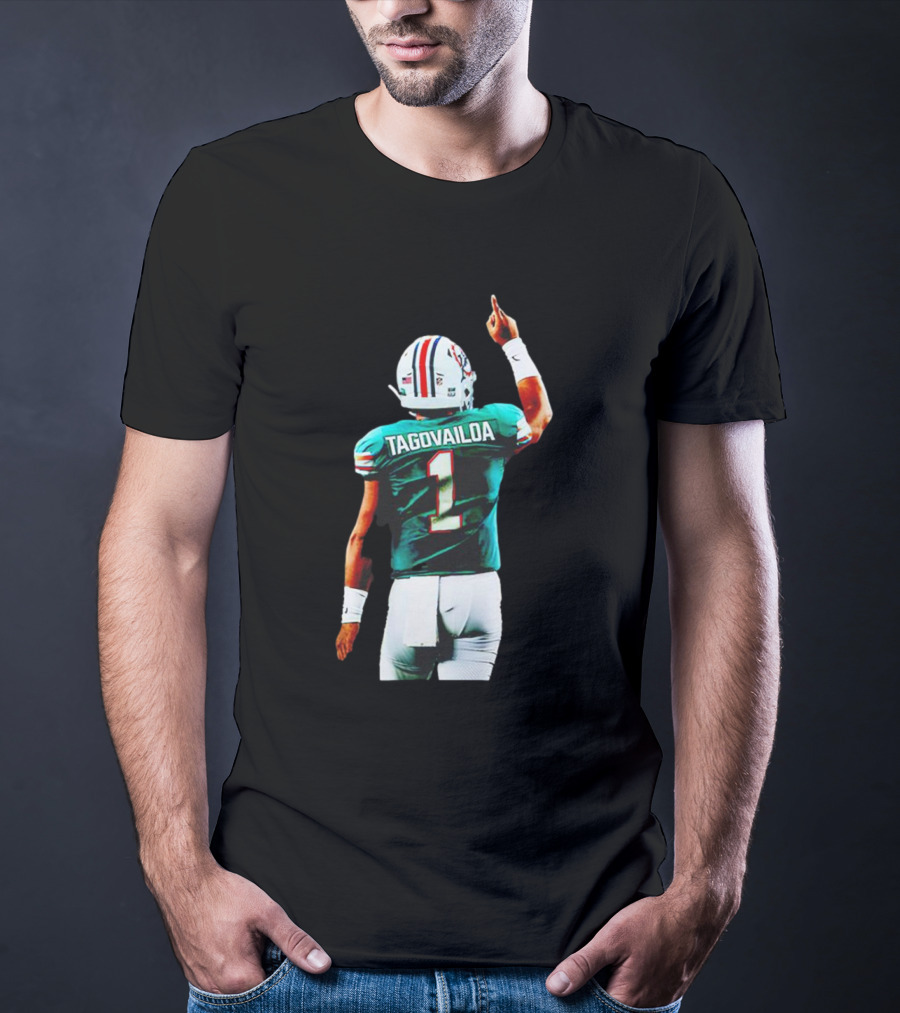 Tua Tagovailoa Miami Dolphins Number 1 Football Player T-Shirt