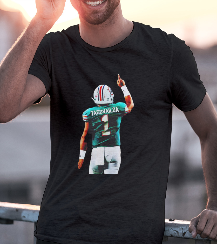 Tua Tagovailoa Miami Dolphins Number 1 Football Player T-Shirt