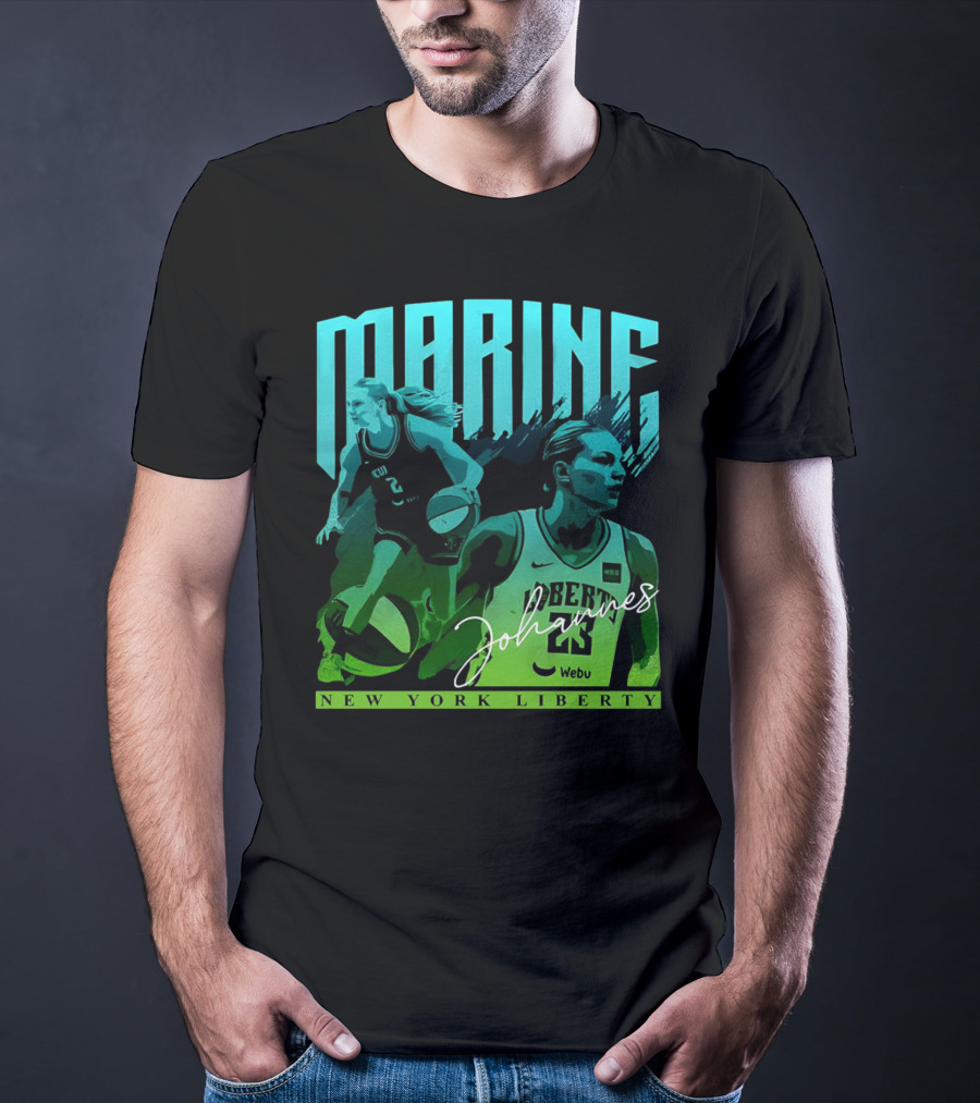 Marine Johannes New York Liberty Signature Jersey Number 23 Webu Basketball T-Shirt