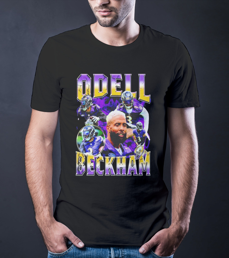 Odell Beckham Jr Baltimore Ravens Football Player Highlights T-Shirt