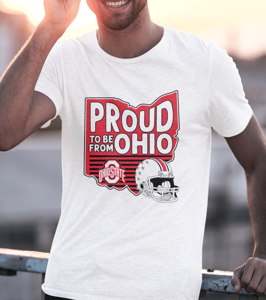 Ohio State Proud To Be From Ohio Football Helmet Logo Buckeyes T-Shirt