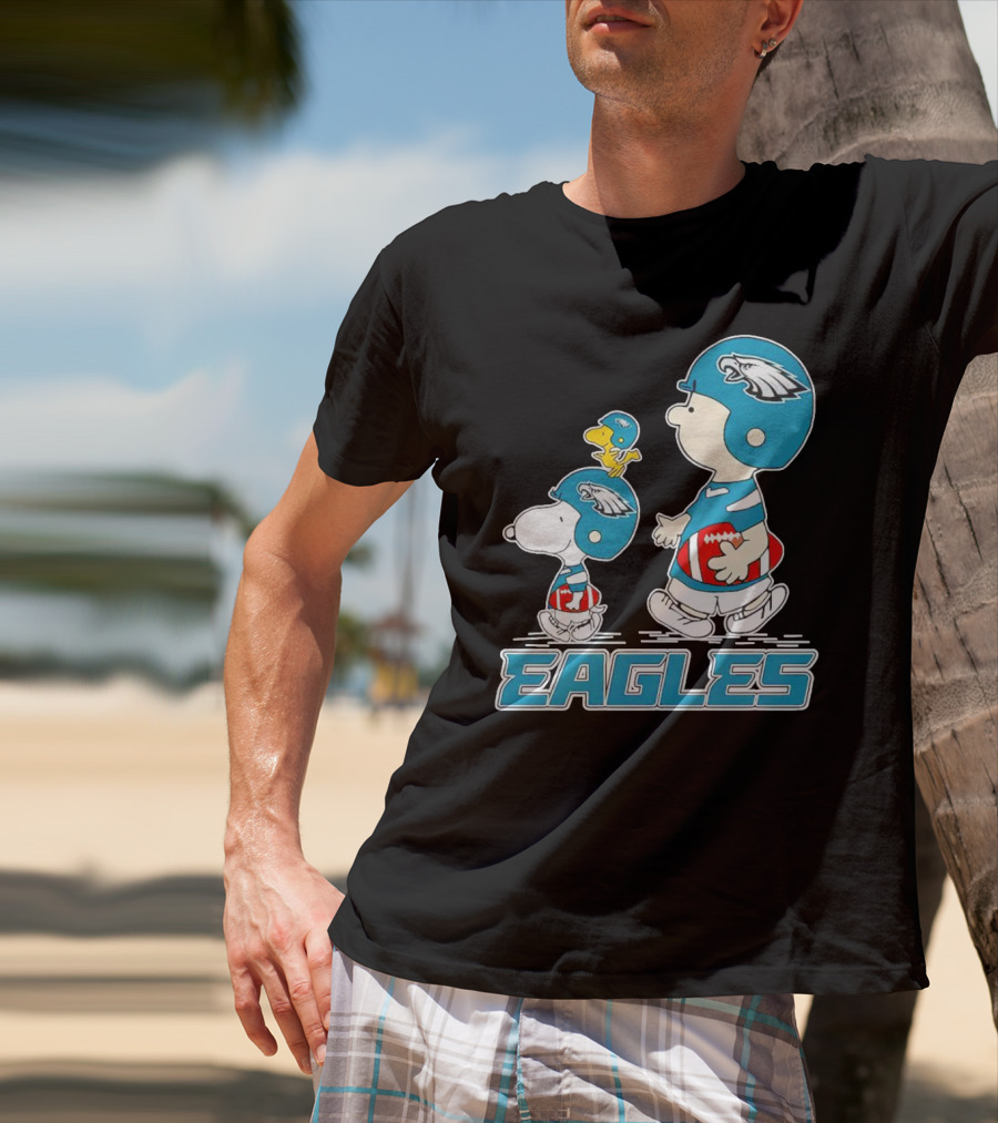 Eagles Football Snoopy Charlie Brown Woodstock Philadelphia T-Shirt