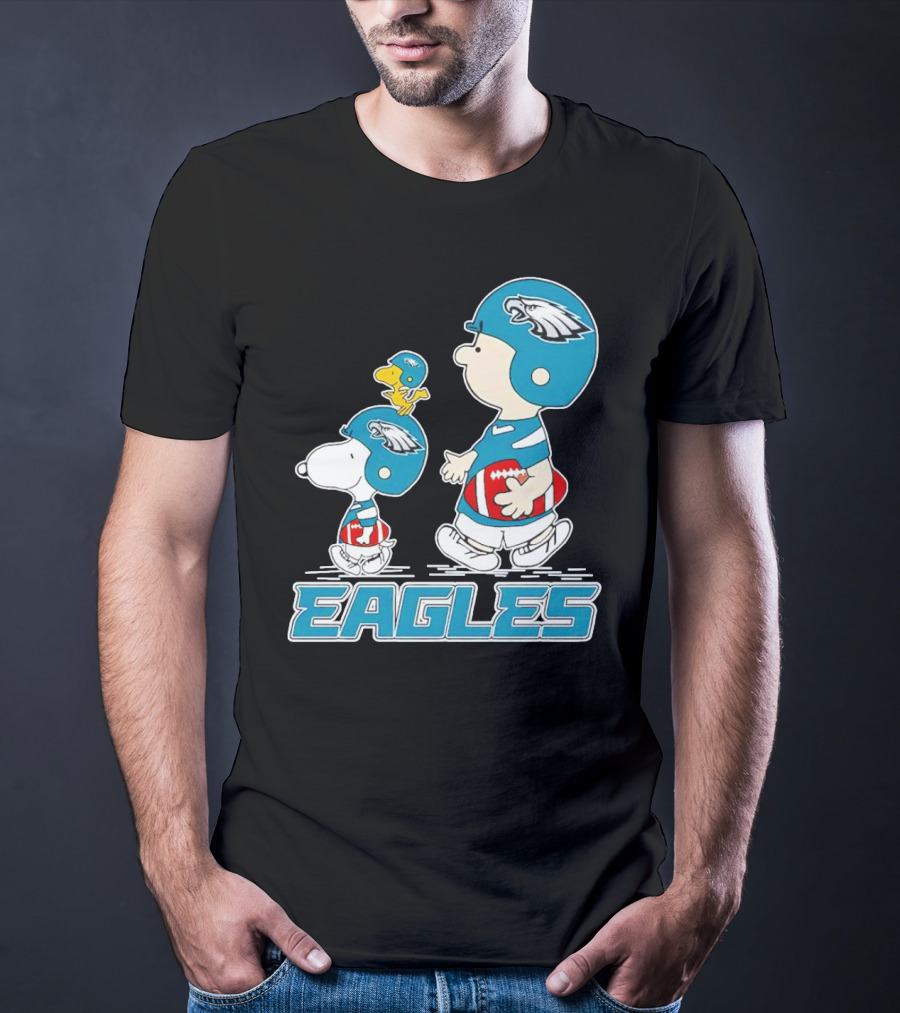 Eagles Football Snoopy Charlie Brown Woodstock Philadelphia T-Shirt