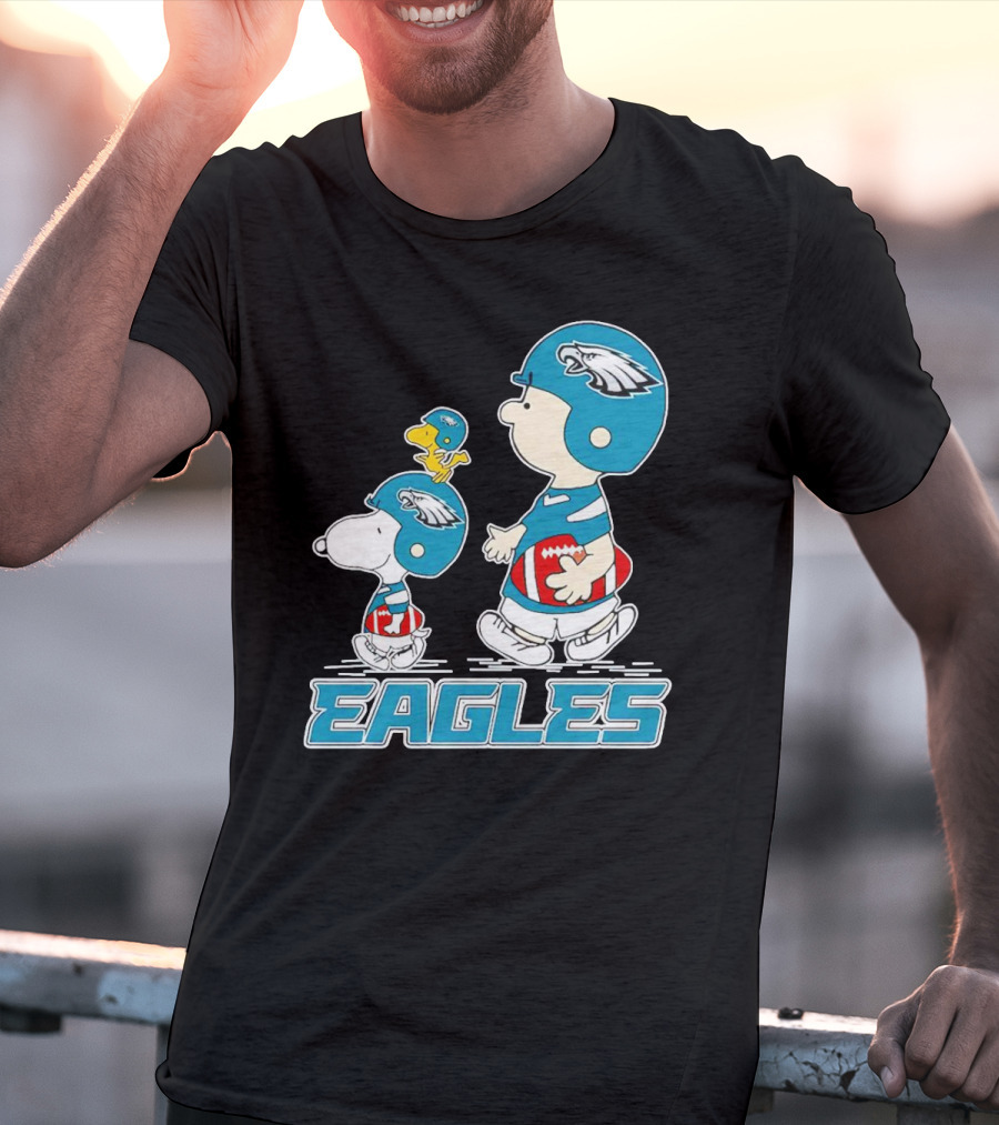 Eagles Football Snoopy Charlie Brown Woodstock Philadelphia T-Shirt