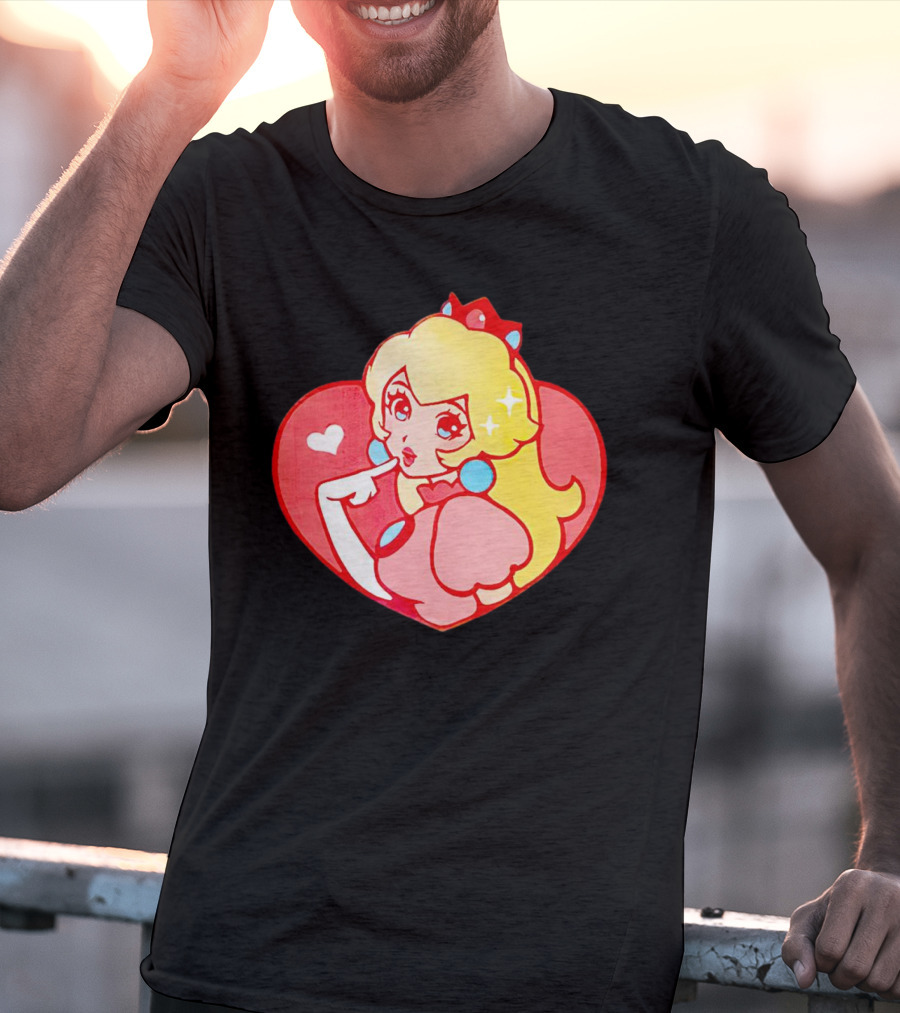Jivke Princess Peach Heart T-Shirt