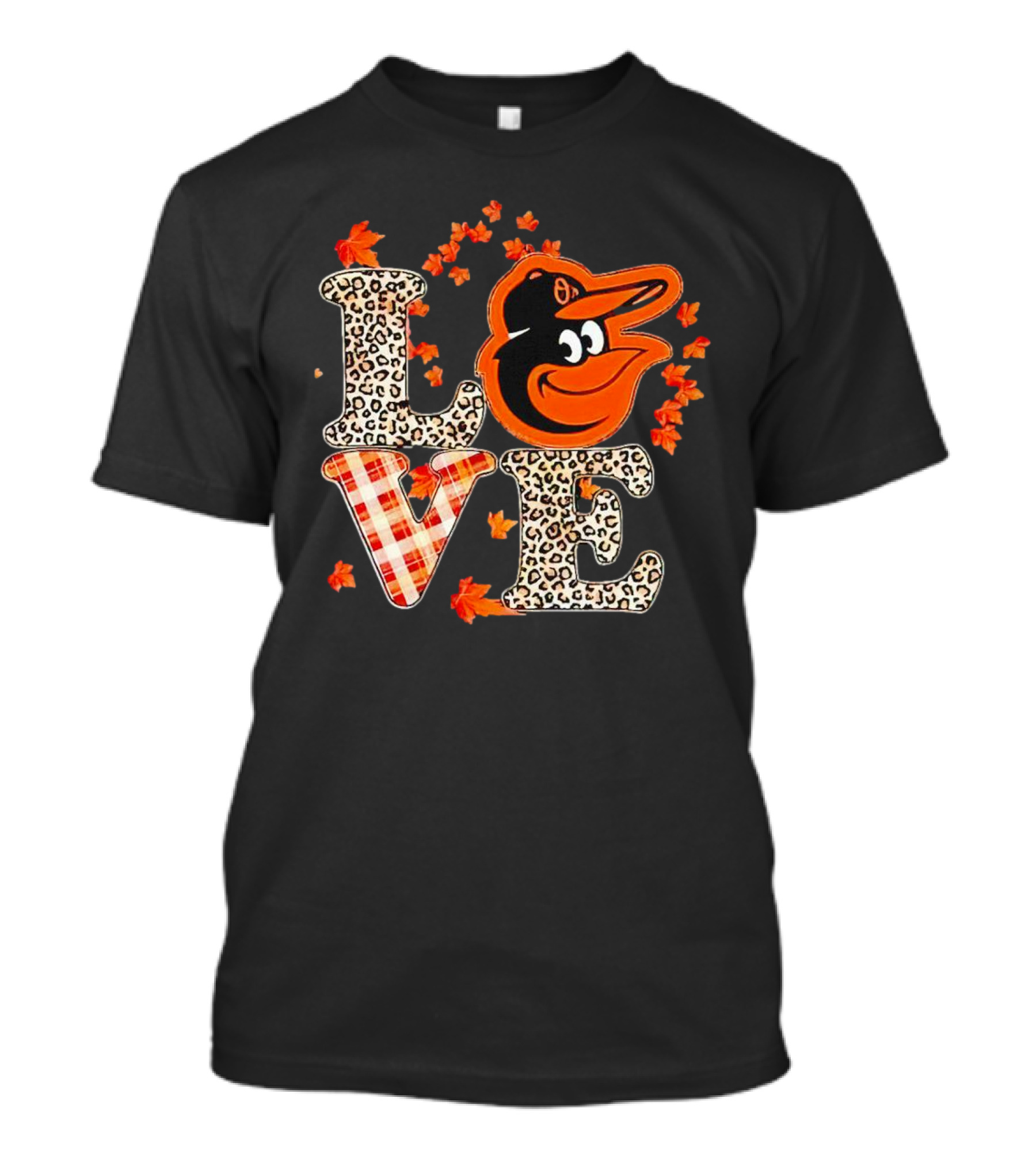 Love Baltimore Orioles Fall Style With Leaves And Classic T-Shirt