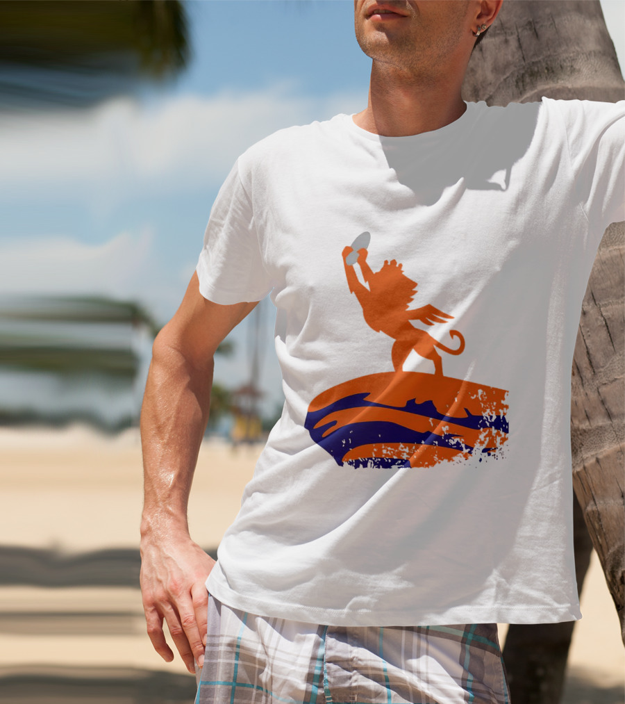 Fc Cincinnati King Of The Shield Orange Lion Crowned On Mound T-Shirt