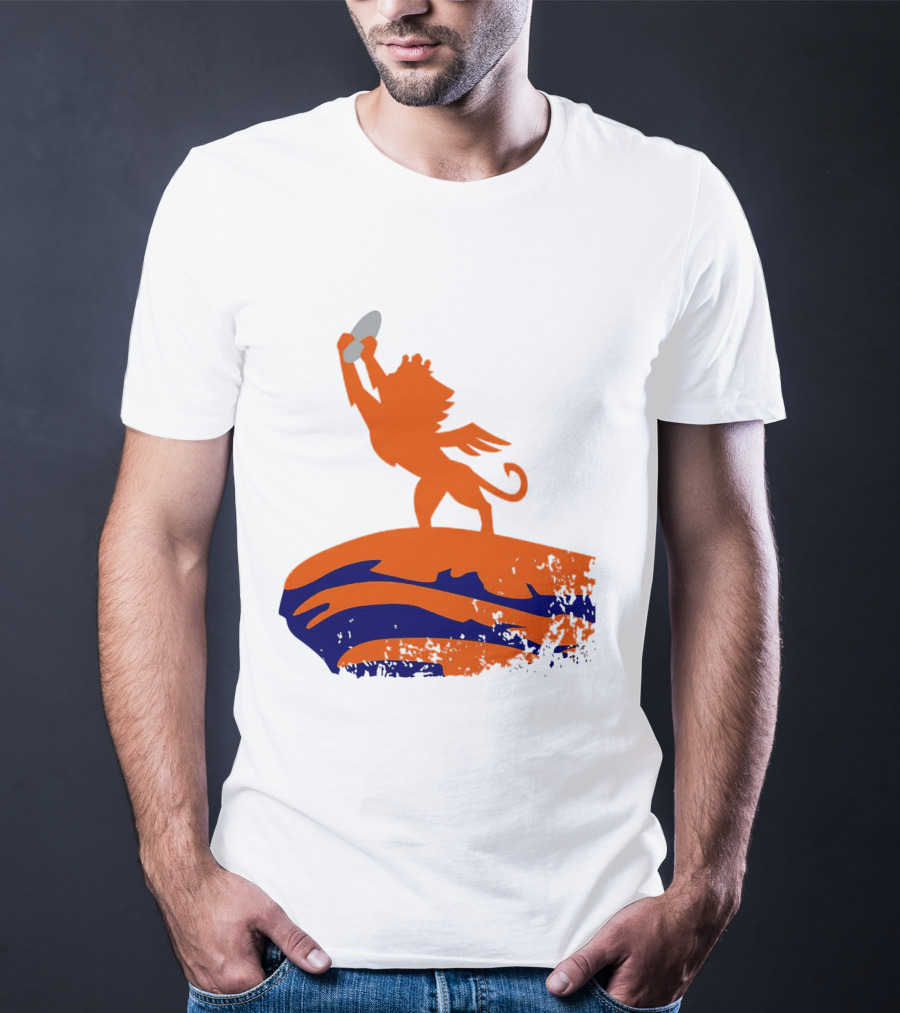 Fc Cincinnati King Of The Shield Orange Lion Crowned On Mound T-Shirt