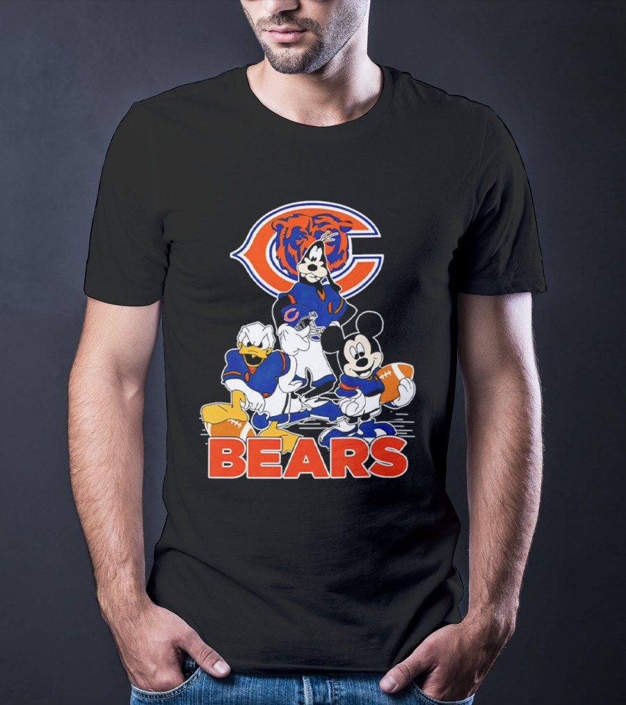 Chicago Bears NFL Football Mickey Mouse And Friends T-Shirt