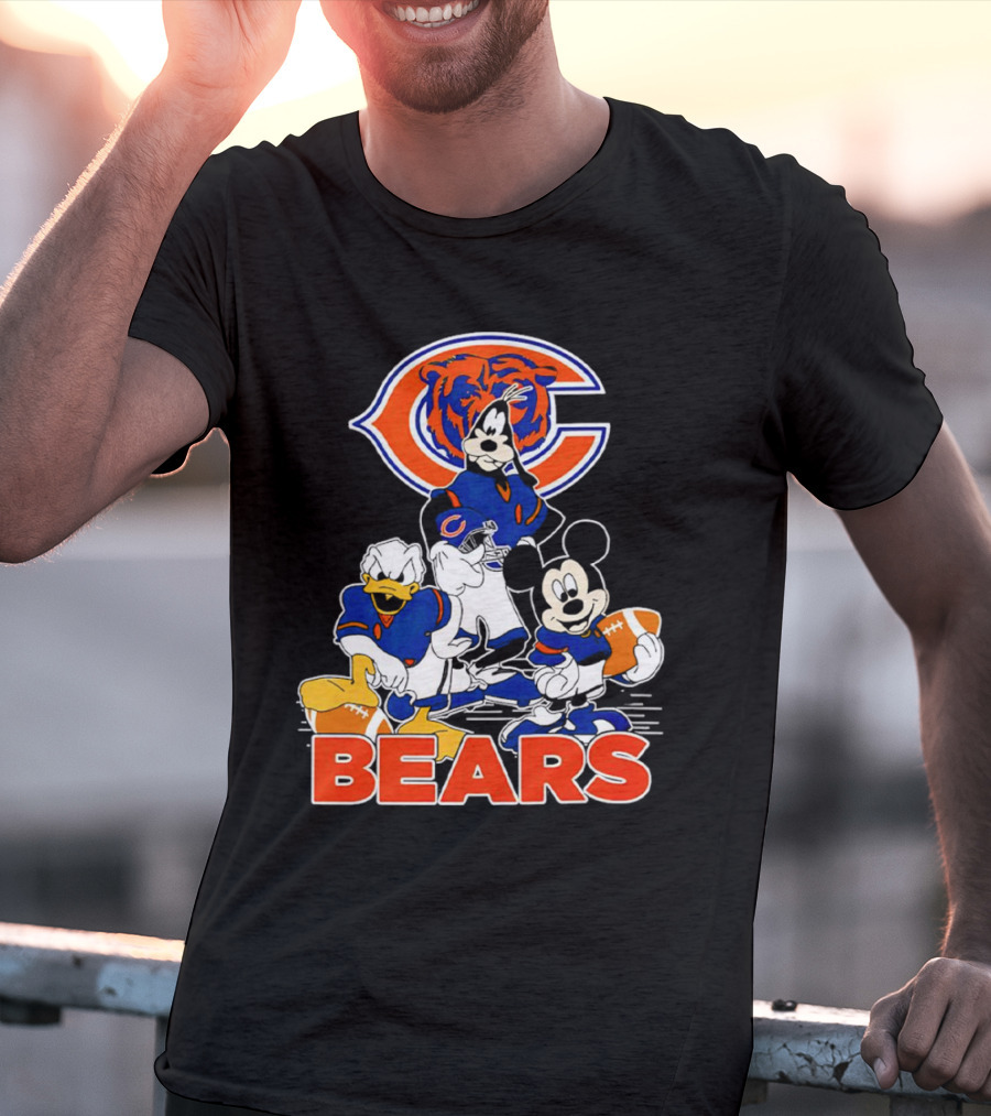 Chicago Bears NFL Football Mickey Mouse And Friends T-Shirt