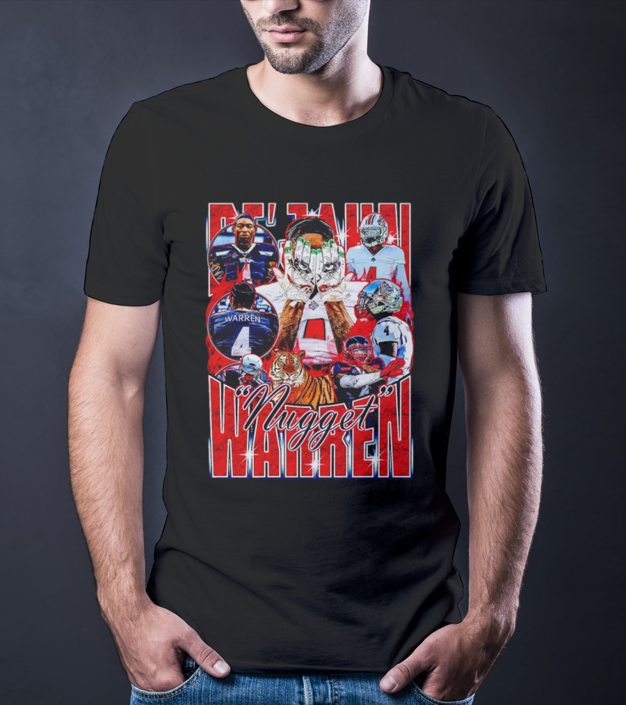 De’Jahn Nugget Warren Jackson State Tigers Football Player Collage T-Shirt